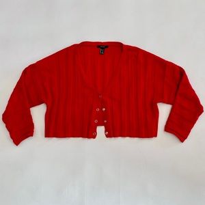 Red, Cropped Sweater